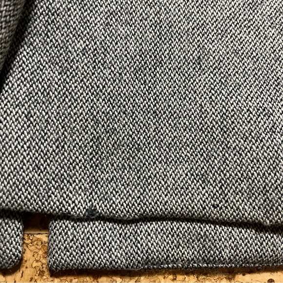 Lauren Ralph Lauren Wm’s Vintage Wool Tweed Leather Collar Long Blazer Jacket - Picture 12 of 15